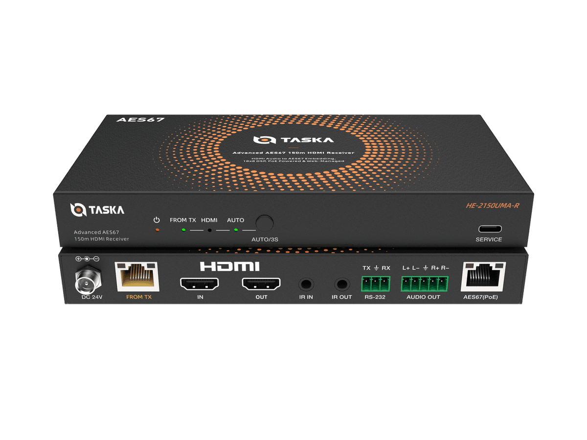TASKA 发布 HE-2150UMA-R AES67 HDBaseT 接收扩展器
